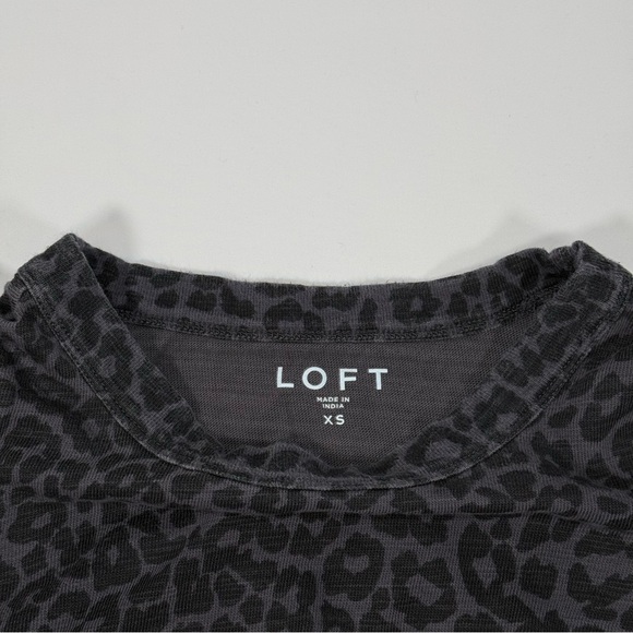 Loft Women's Lightweight Sweatshirt XS Extra Small Cheetah Print Shirt Popover - Picture 3 of 5